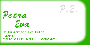 petra eva business card